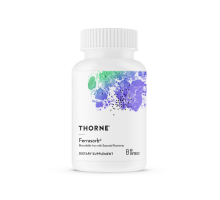 Железо с кофакторами, Ferrasorb, Thorne Research, 60 капсул