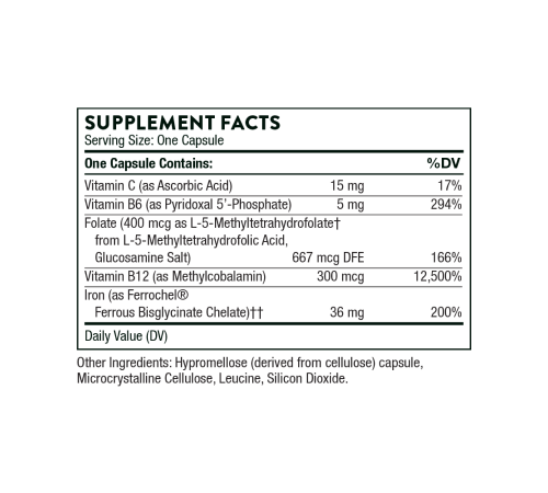 Железо с кофакторами, Ferrasorb, Thorne Research, 60 капсул Железо с кофакторами, Ferrasorb, Thorne Research, 60 капсул