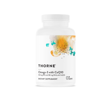 Омега-3 с коэнзимом Q10, Omega-3 w/ CoQ10, Thorne Research, 90 капсул