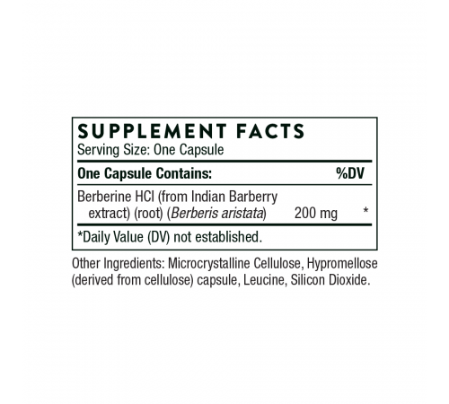 Берберин 200 мг, Berberine 200 mg (Berbercap), Thorne Research, 60 капсул Берберин 200 мг, Berberine 200 mg (Berbercap), Thorne Research, 60 капсул