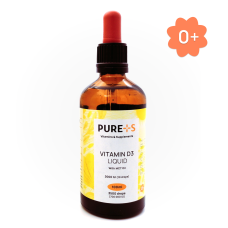 Витамин Д, Vitamin D3, PURE+S, 100 ml