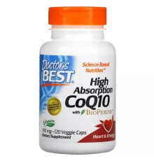 Коэнзим Q10 с высокой абсорбцией 100 мг, High Absorption CoQ10 100 mg, Doctor\'s Best, 120 капсул