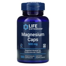 Магний 500 мг, Magnesium caps 500 mg, Life Extension, 100 капсул
