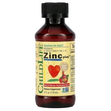 Цинк со вкусом манго и клубники, Zinc Plus, ChildLife, Essentials, 118 мл