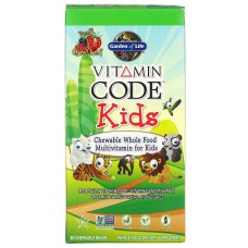 Жевательные мультивитамины для детей со вкусом вишни, Garden of Life, Vitamin Code, 30 штук