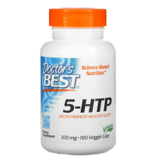 5-HTP, Doctor\'s Best, 5-гидрокситриптофан, 100мг, 180 вегетарианских капсул