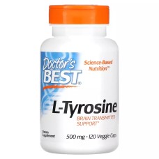 L-Тирозин 500 мг, L-Tyrosine 500 mg, Doctor\'s Best, 120 вегетарианских капсул