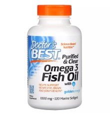 Рыбий жир с омега-3 1000 мг, Omega 3 Fish Oil 1000 mg, Doctor\'s Best, 120 капсул