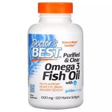 Рыбий жир с омега-3 1000 мг, Omega 3 Fish Oil 1000 mg, Doctor\'s Best, 120 капсул