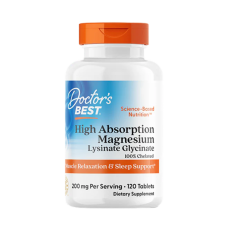 Магний с высокой усваиваемостью 100 мг, Magnesium 100 mg, Doctor\'s Best, 120 таблеток