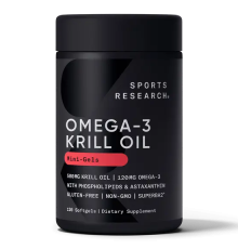 Масло криля SUPERBA 500 мг, Antarctic krill oil SUPERBA 500 mg, Sports Research, 120 капсул