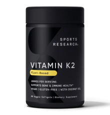 Витамин К2 100 мкг, Vitamin K2 100 mcg, Sports Research, 60 капсул
