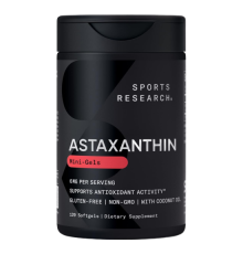 Астаксантин из микроводорослей 6 мг, Astaxanthin 6 mg, Sports Research, 120 капсул
