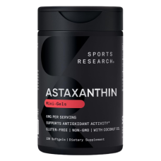 Астаксантин из микроводорослей 6 мг, Astaxanthin 6 mg, Sports Research, 120 капсул