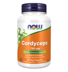 Кордицепс 750 мг, Cordyceps 750 mg, Now Foods, 90 капсул
