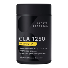 Конъюгированная линолевая кислота (КЛК), CLA 95% 1250mg, Sports Research, 90 капсул