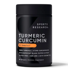 Комплекс с Куркумином с Биоперином, Turmeric Curcumin C3 Complex BioPerine, Sports Research, 60 капсул