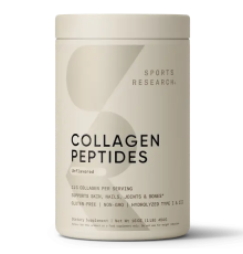 Коллаген, Collagen Peptides Unflavored, Sports Research, 454 г (16 oz)