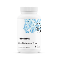 Бисглицинат цинка 15 мг, Zinc Bisglycinate 15 mg, Thorne Research, 60 капсул