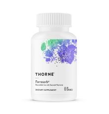 Железо с кофакторами, Ferrasorb, Thorne Research, 60 капсул