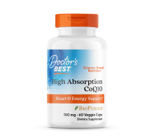 Коэнзим Q10 с биоперином, 100 мг, Doctor's Best High Absorption CoQ10 with BioPerine 100 mg, 60 гелевых капсул