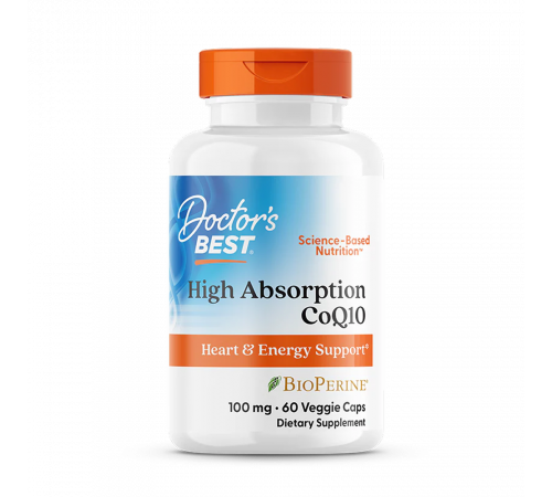 Коэнзим Q10 с биоперином, 100 мг, Doctor's Best High Absorption CoQ10 with BioPerine 100 mg, 60 гелевых капсул Коэнзим Q10 с биоперином, 100 мг, Doctor's Best High Absorption CoQ10 with BioPerine 100 mg, 60 гелевых капсул