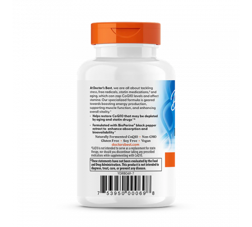 Коэнзим Q10 с биоперином, 100 мг, Doctor's Best High Absorption CoQ10 with BioPerine 100 mg, 60 гелевых капсул Коэнзим Q10 с биоперином, 100 мг, Doctor's Best High Absorption CoQ10 with BioPerine 100 mg, 60 гелевых капсул