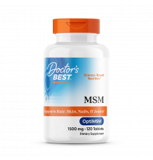 MSM 1500 мг, MSM with OptiMSM 1500 mg, Doctor's Best, 120 таблеток