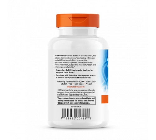 Коэнзим Q10 с биоперином 100 мг, High Absorption CoQ10 with BioPerine 100 mg, Doctor's Best, 120 капсул Коэнзим Q10 с биоперином 100 мг, High Absorption CoQ10 with BioPerine 100 mg, Doctor's Best, 120 капсул