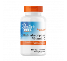 Витамин C 500 мг, High Absorption Vitamin C with PureWay‑C 500 mg, Doctor's Best, 60 таблеток