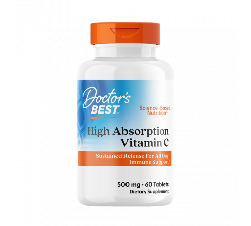 Витамин C 500 мг, High Absorption Vitamin C with PureWay‑C 500 mg, Doctor's Best, 60 таблеток Витамин C 500 мг, High Absorption Vitamin C with PureWay‑C 500 mg, Doctor's Best, 60 таблеток