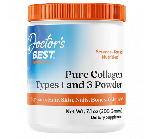 Коллаген в порошке 1 и 3 типа 200 г, Pure Collagen Types 1 & 3 Powder, Doctor's Best, 200 г Коллаген в порошке 1 и 3 типа 200 г, Pure Collagen Types 1 & 3 Powder, Doctor's Best, 200 г