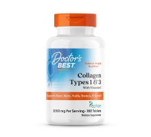 Коллаген 1 и 3 типа с Peptan и витамином C, Collagen Types 1 and 3 1000 мг, Doctor's Best, 180 таблеток