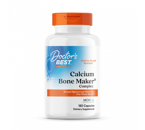 Кальций Bone Maker Complex с MCHCal и VitaMK7, Doctor's Best, 180 капсул Кальций Bone Maker Complex с MCHCal и VitaMK7, Doctor's Best, 180 капсул