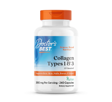 Коллаген 1 и 3 типа c витамином C, Collagen Types 1 and 3 and Vitamin C, 500 мг, Doctor's Best, 240 капсул