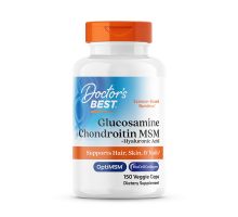 Глюкозамин, хондроитин и МСМ, Glucosamine Chondroitin MSM + Hyaluronic Acid with OptiMSM, Doctor's Best, 150 капсул