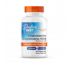 Глюкозамин, хондроитин и МСМ, Glucosamine Chondroitin MSM + Hyaluronic Acid with OptiMSM, Doctor's Best, 150 капсул
