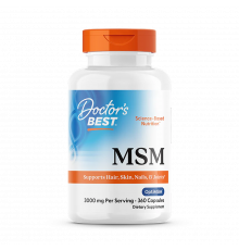 MSM 1000 мг, MSM with OptiMSM 1000 mg, Doctor's Best, 360 капсул