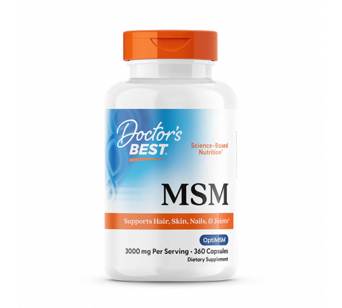 MSM 1000 мг, MSM with OptiMSM 1000 mg, Doctor's Best, 360 капсул MSM 1000 мг, MSM with OptiMSM 1000 mg, Doctor's Best, 360 капсул