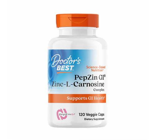 Цинк-L-карнозин, PepZin GI, Doctor's Best, 120 вегетарианских капсул Цинк-L-карнозин, PepZin GI, Doctor's Best, 120 вегетарианских капсул