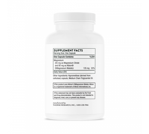 Цитрат магния, Magnesium CitraMate™, Thorne Research, 90 капсул Цитрат магния, Magnesium CitraMate™, Thorne Research, 90 капсул