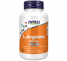 L-Аргинин 500 мг, L‑Arginine 500 mg, Now Foods, 100 вегетарианских капсул
