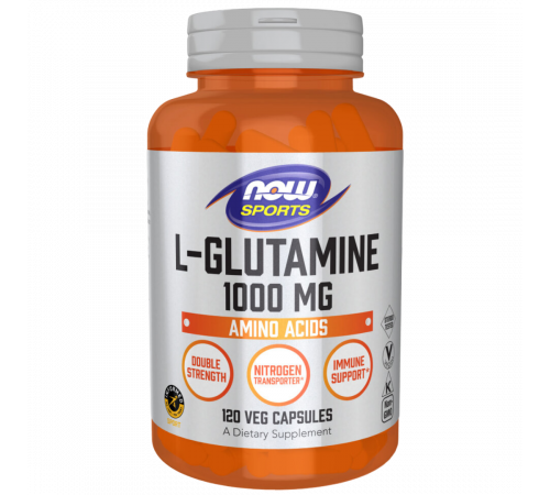 L‑Глутамин 1000 мг, L‑Glutamine 1000 mg, Now Foods, 120 вегетарианских капсул L‑Глутамин 1000 мг, L‑Glutamine 1000 mg, Now Foods, 120 вегетарианских капсул