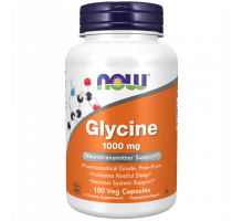 Глицин 1000 мг, Glycine 1000 mg, Now Foods, 100 вегетарианских капсул