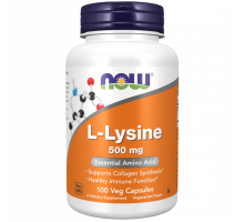 L‑Лизин 500 мг, L‑Lysine 500 mg, Now Foods, 100 вегетарианских капсул