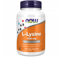 L‑Лизин 500 мг, L‑Lysine 500 mg, Now Foods, 100 вегетарианских капсул