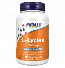 L‑Лизин 500 мг, L‑Lysine 500 mg, Now Foods, 100 вегетарианских капсул