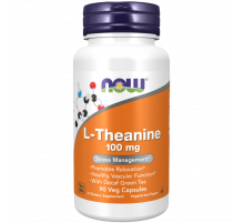 L‑Теанин 200 мг, L‑Theanine 200 mg, Now Foods, 90 капсул