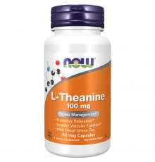 L‑Теанин 200 мг, L‑Theanine 200 mg, Now Foods, 90 капсул