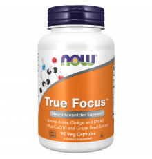 Поддержка когнитивных функций Тру Фокус, True Focus, Now Foods, 90 вегетарианских капсул